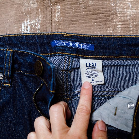 Lexi Jeans Stretch Denim Knee Length Skirt - Picture 2 of 3